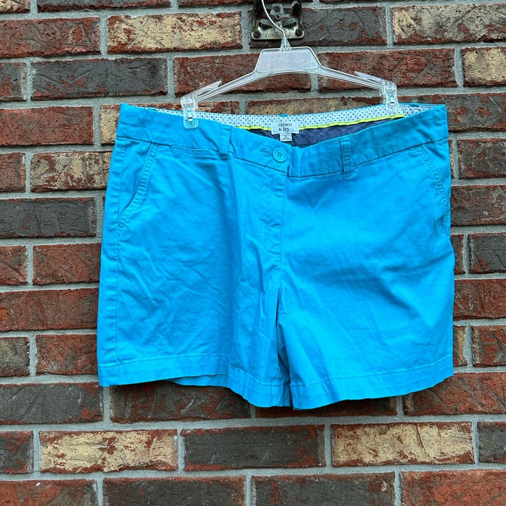 Crown and Ivy turquoise shorts. Size 14